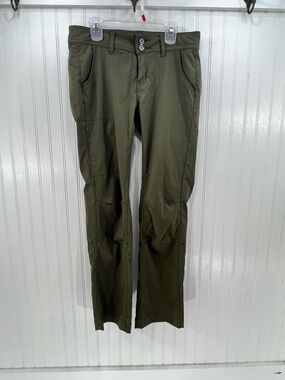 prAna Olive Green Stretch Hiking Roll-Up Pants Size 2